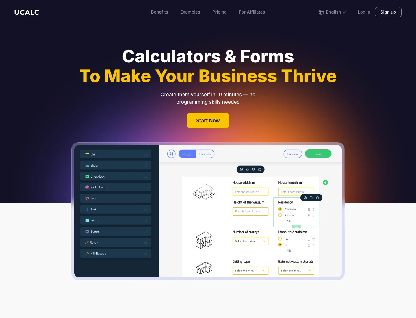uCalc English homepage